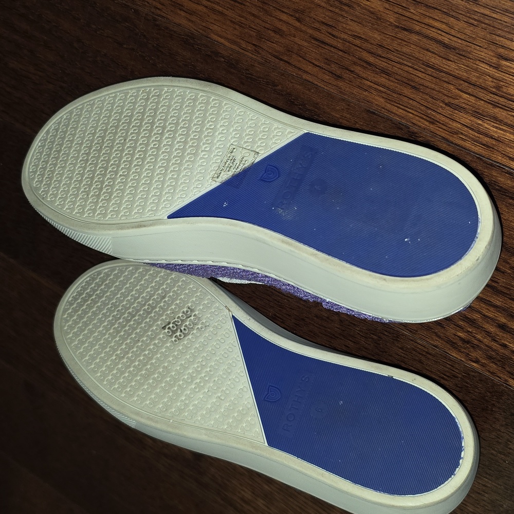 Rothys Amethyst Purple Terry Slip On Sneakers Shoes Cute Comfy Womens size 6 - Picture 9 of 13